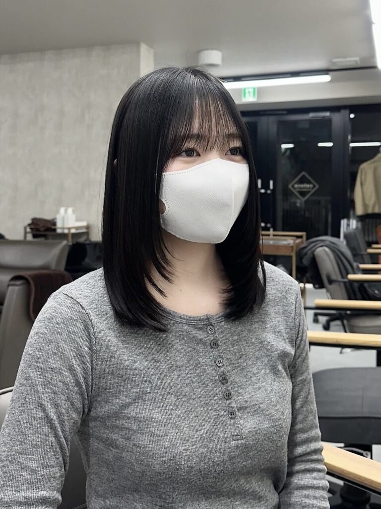 髪質改善ストレート × 顔まわりレイヤー